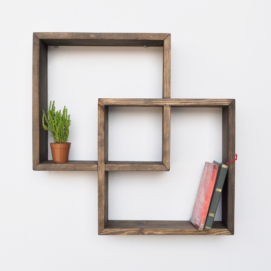 Wall shelf 51x51 cm spruce