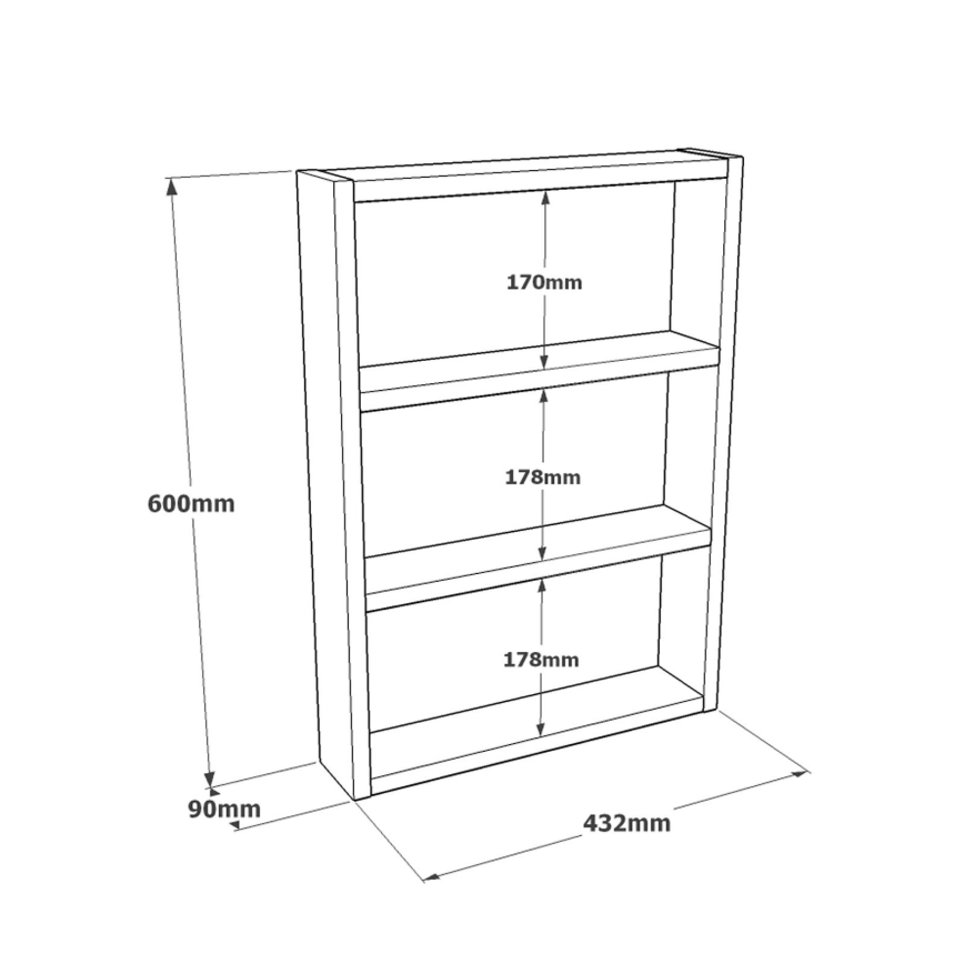Wall shelf 60x43,2 cm pine atlantic
