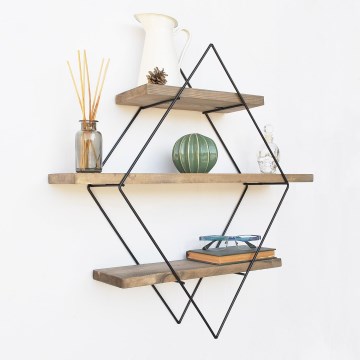 Wall shelf 60x60 cm spruce
