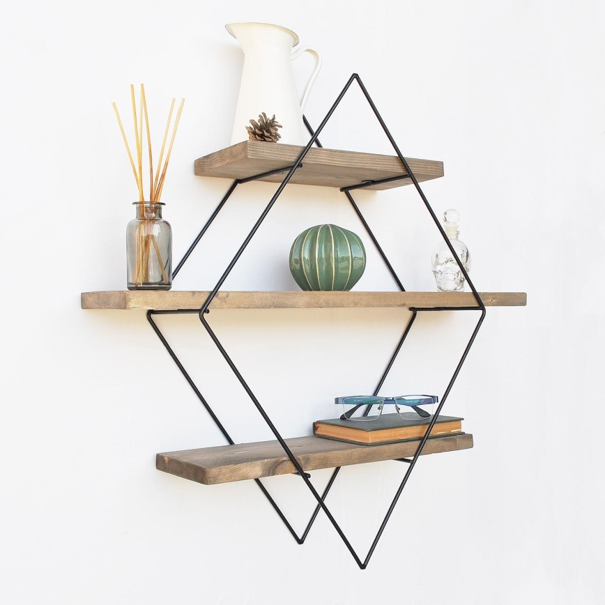 Wall shelf 60x60 cm spruce