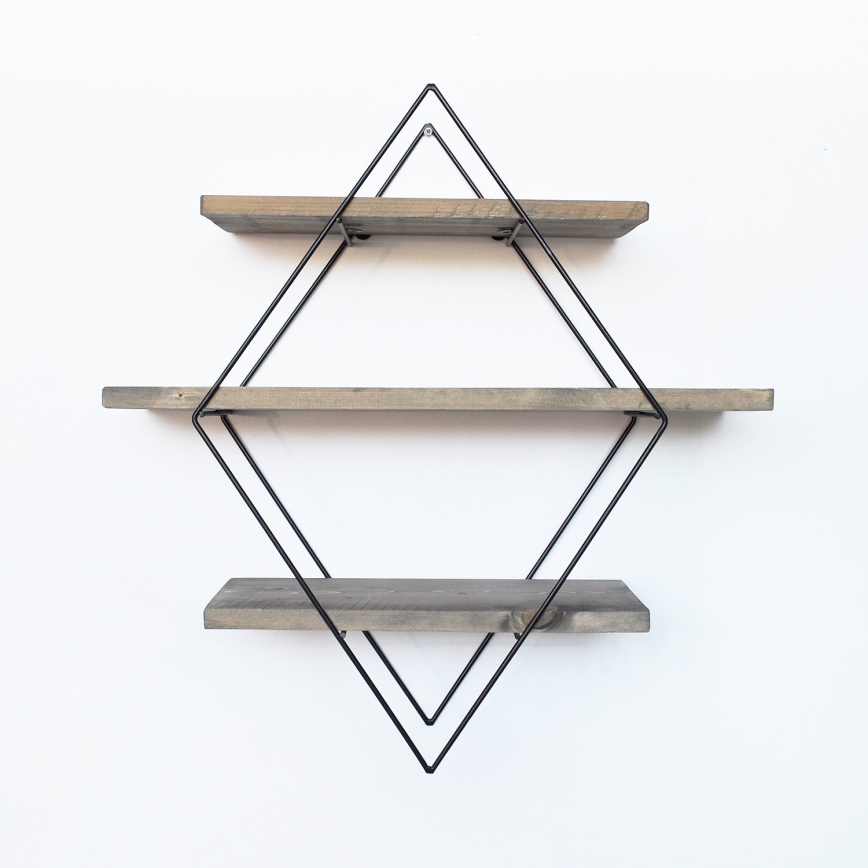 Wall shelf 60x60 cm spruce