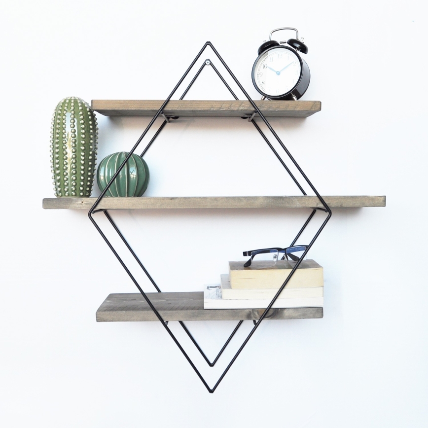 Wall shelf 60x60 cm spruce