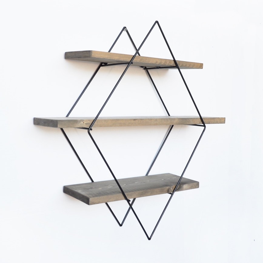 Wall shelf 60x60 cm spruce