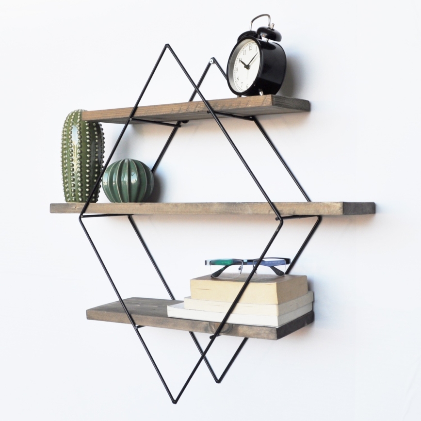 Wall shelf 60x60 cm spruce