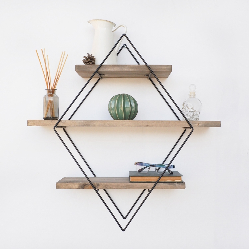 Wall shelf 60x60 cm spruce