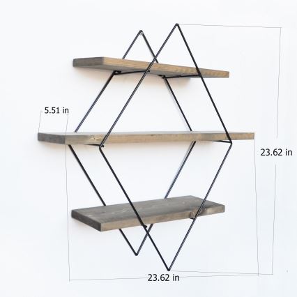 Wall shelf 60x60 cm spruce