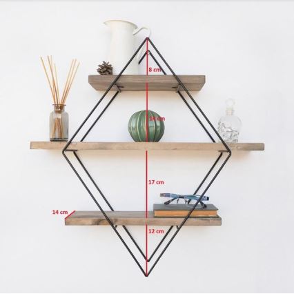 Wall shelf 60x60 cm spruce