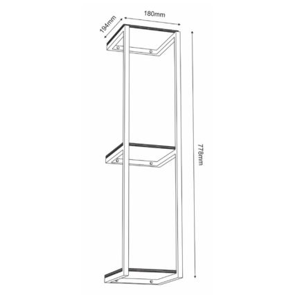 Wall shelf 77,5x18 cm