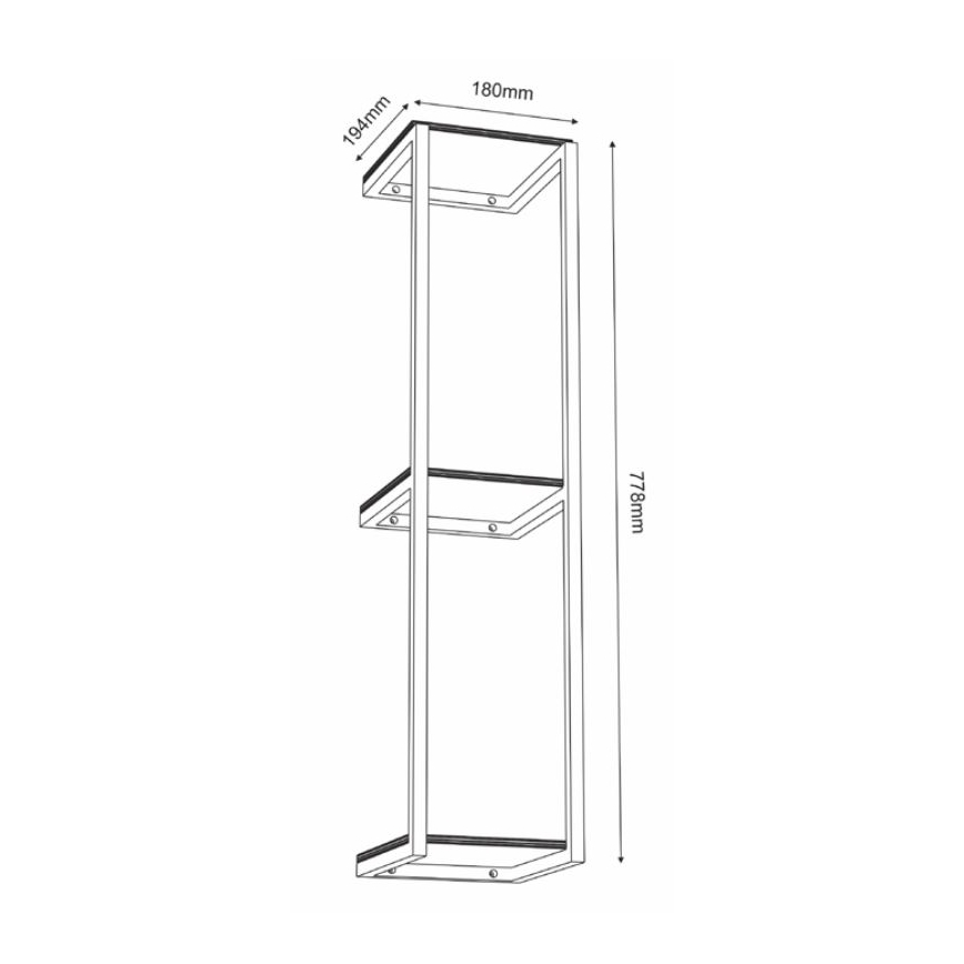 Wall shelf 77,5x18 cm