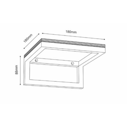 Wall shelf 9x18 cm
