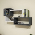 Wall shelf AFRO 51x90,6 cm white/anthracite