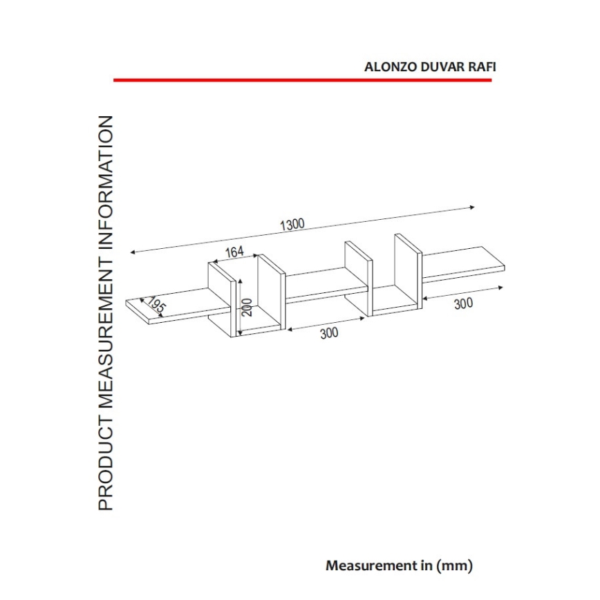 Wall shelf ALONZA 20x130 cm white