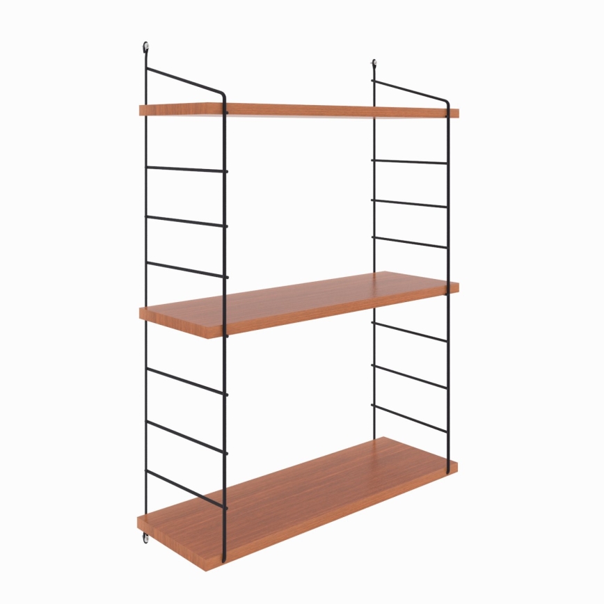 Wall shelf ARMONI 85x72 cm brown/black