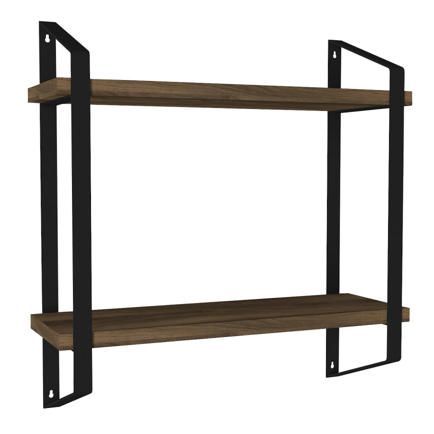 Wall shelf ARNO 47x45 cm brown/black