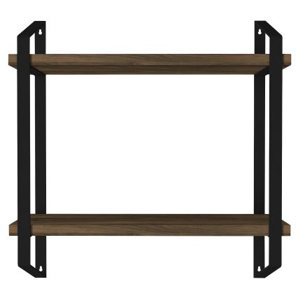 Wall shelf ARNO 47x45 cm brown/black