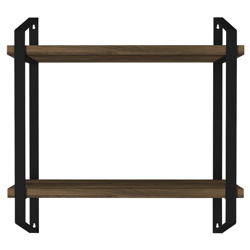 Wall shelf ARNO 47x45 cm brown/black