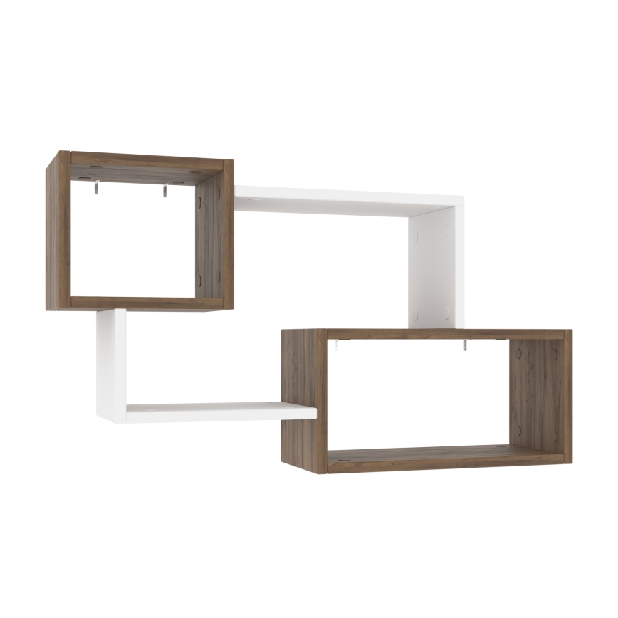 Wall shelf AYDER 51x90 cm brown/white