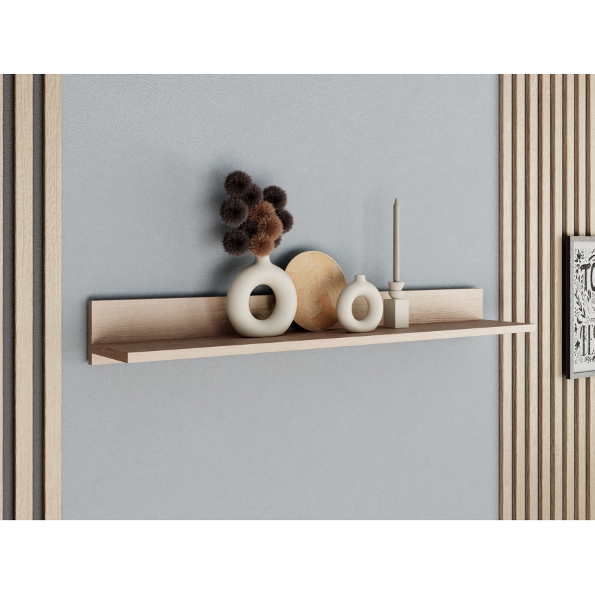 Wall shelf BASIC 12x104 cm oak jackson hickory