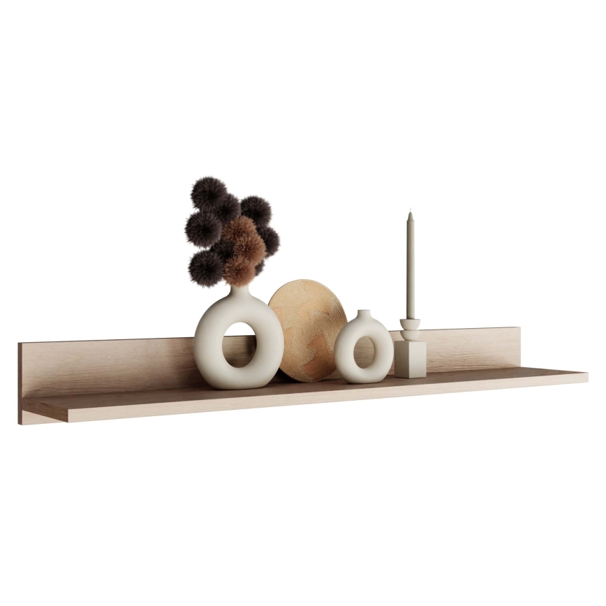 Wall shelf BASIC 12x104 cm oak jackson hickory
