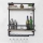 Wall shelf BORU 67x60 cm brown/black