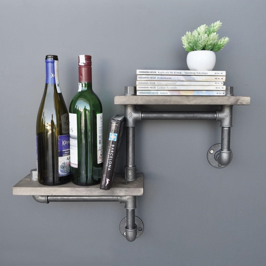 Wall shelf BORURAF 30x55 cm spruce