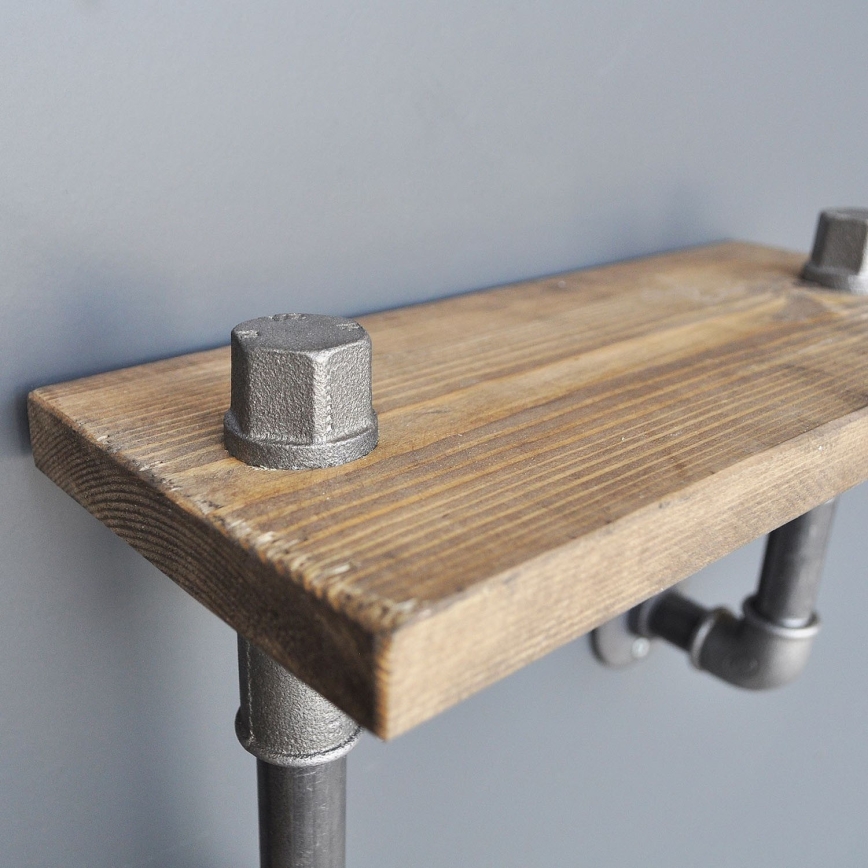 Wall shelf BORURAF 30x55 cm spruce