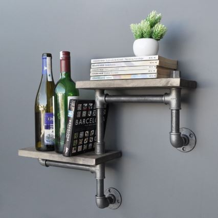 Wall shelf BORURAF 30x55 cm spruce