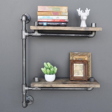 Wall shelf BORURAF 47x60 cm brown
