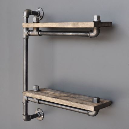 Wall shelf BORURAF 47x60 cm brown