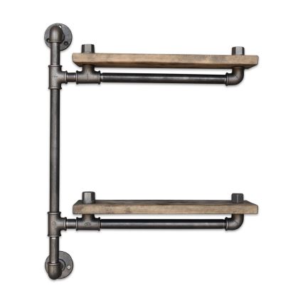 Wall shelf BORURAF 47x60 cm brown