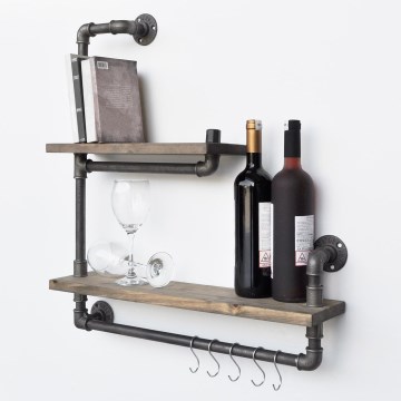 Wall shelf BORURAF 58x60 cm spruce