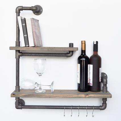 Wall shelf BORURAF 58x60 cm spruce