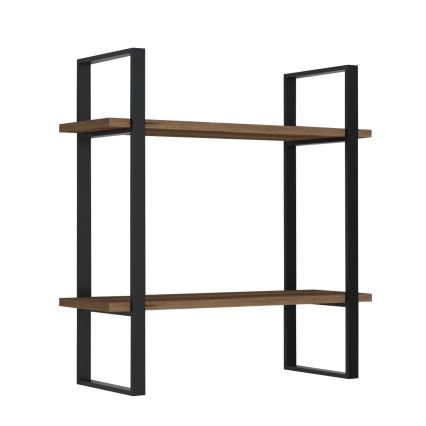 Wall shelf BUBA 70x70 cm brown/anthracite