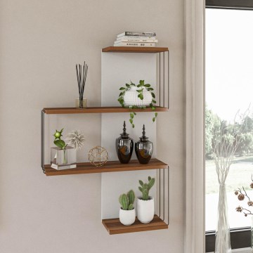 Wall shelf CAMBEL 96x64 cm brown