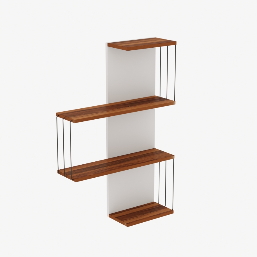 Wall shelf CAMBEL 96x64 cm brown