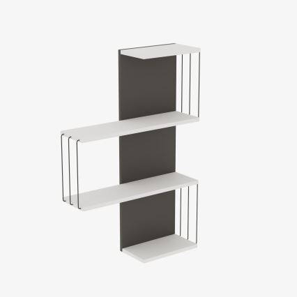 Wall shelf CAMBEL 96x64 cm white/anthracite