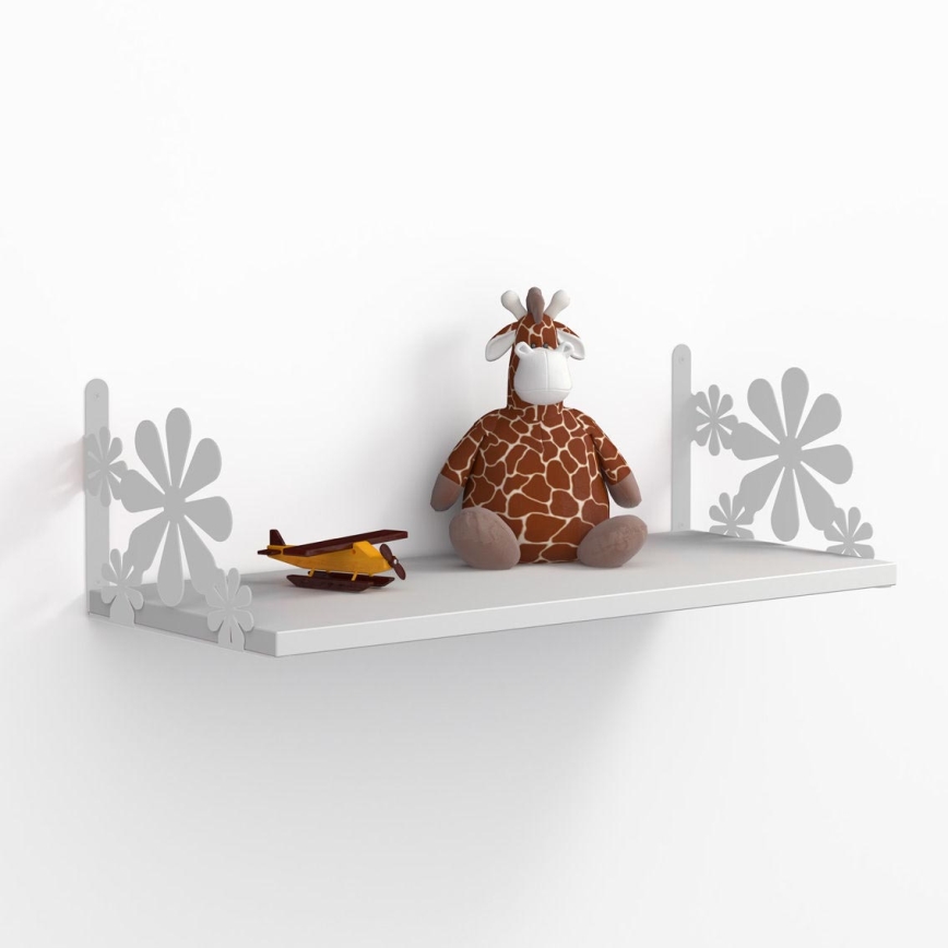 Wall shelf CICEK 25x72 cm white