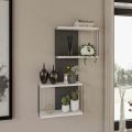 Wall shelf DESTAN 96x65 cm white/anthracite