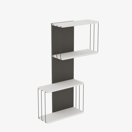 Wall shelf DESTAN 96x65 cm white/anthracite