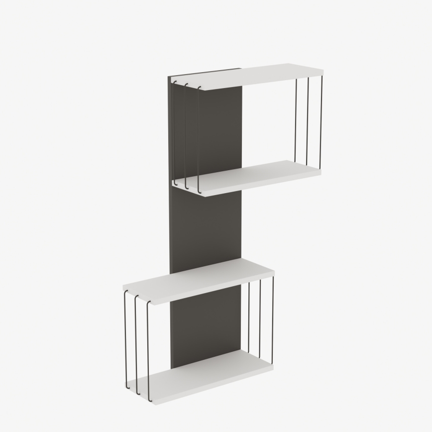 Wall shelf DESTAN 96x65 cm white/anthracite