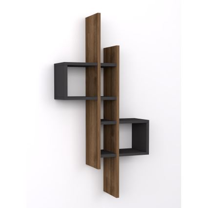 Wall shelf EMSE 108x53,8 cm brown/anthracite