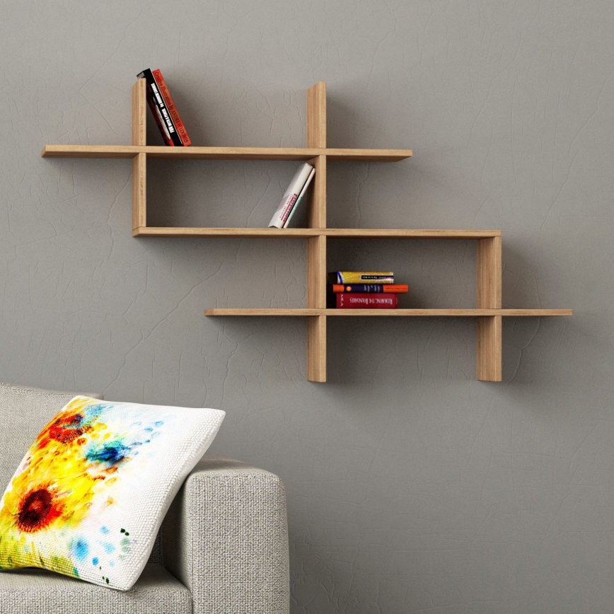 Wall shelf HALIC 82x150 cm oak
