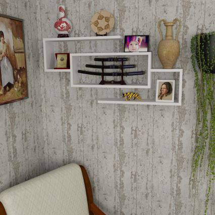 Wall shelf JANISON 48x103 cm white