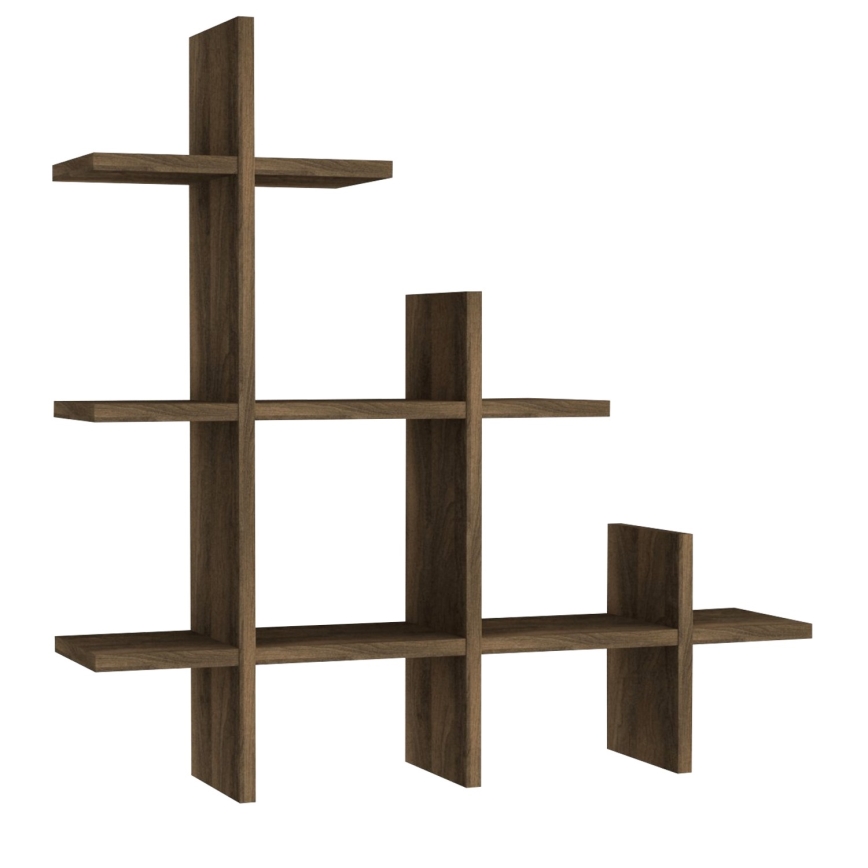Wall shelf JUKE 80x81,8 cm brown