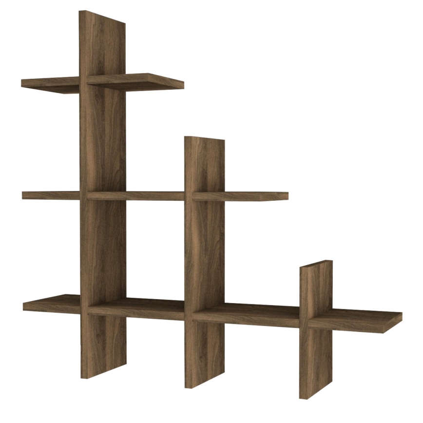 Wall shelf JUKE 80x81,8 cm brown
