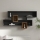 Wall shelf KAREN 120x72,2 cm anthracite/brown