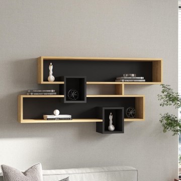 Wall shelf KAREN 120x72,2 cm brown/anthracite