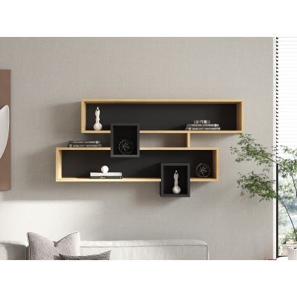 Wall shelf KAREN 120x72,2 cm brown/anthracite