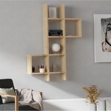 Wall shelf KENO 125x79 cm brown