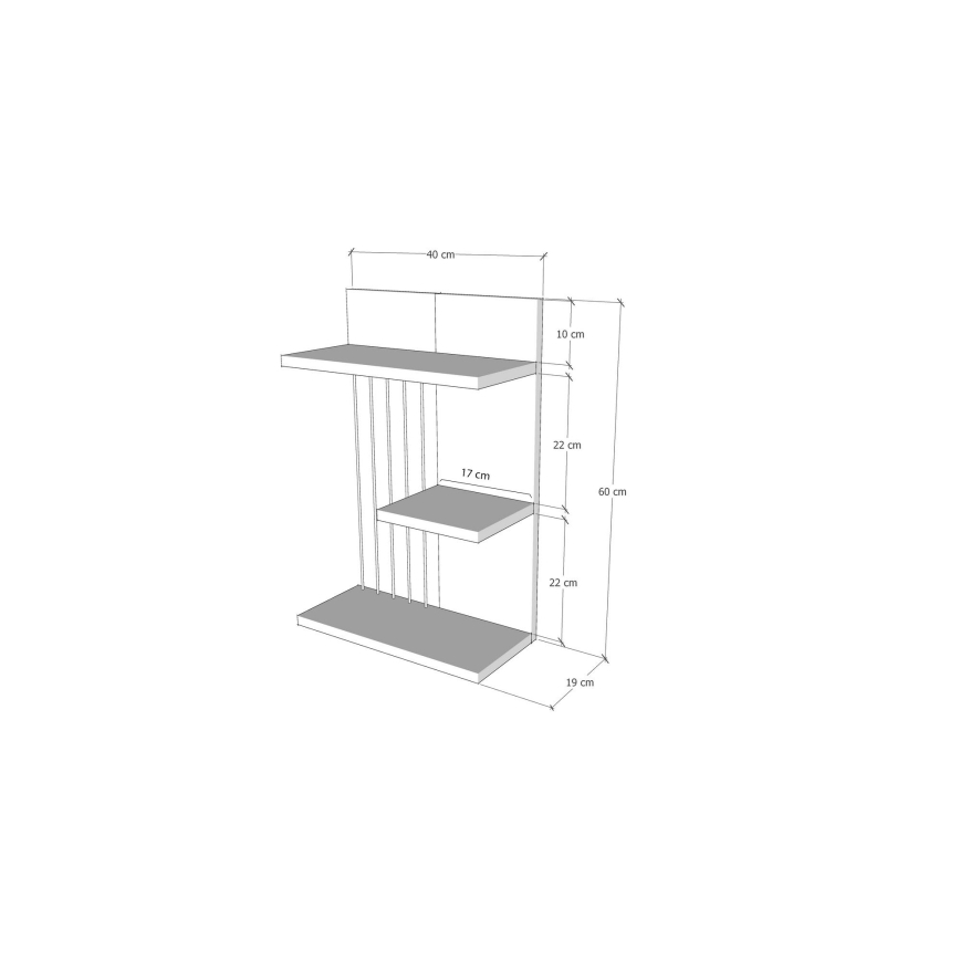 Wall shelf KINIK 60x40 cm anthracite